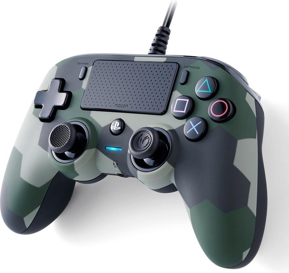 NACON Wired Compact Controller voor de Playstation 4 Camo - Groen