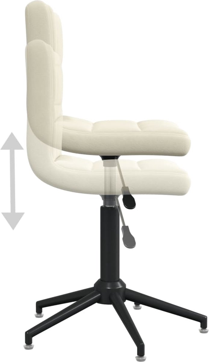 Vidaxl Eetkamerstoelen Draaibaar 2 St Fluweel Crèmekleurig