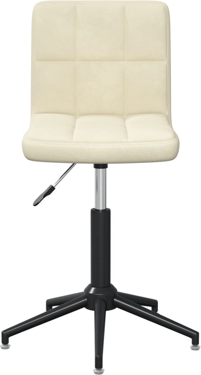 Vidaxl Eetkamerstoelen Draaibaar 2 St Fluweel Crèmekleurig