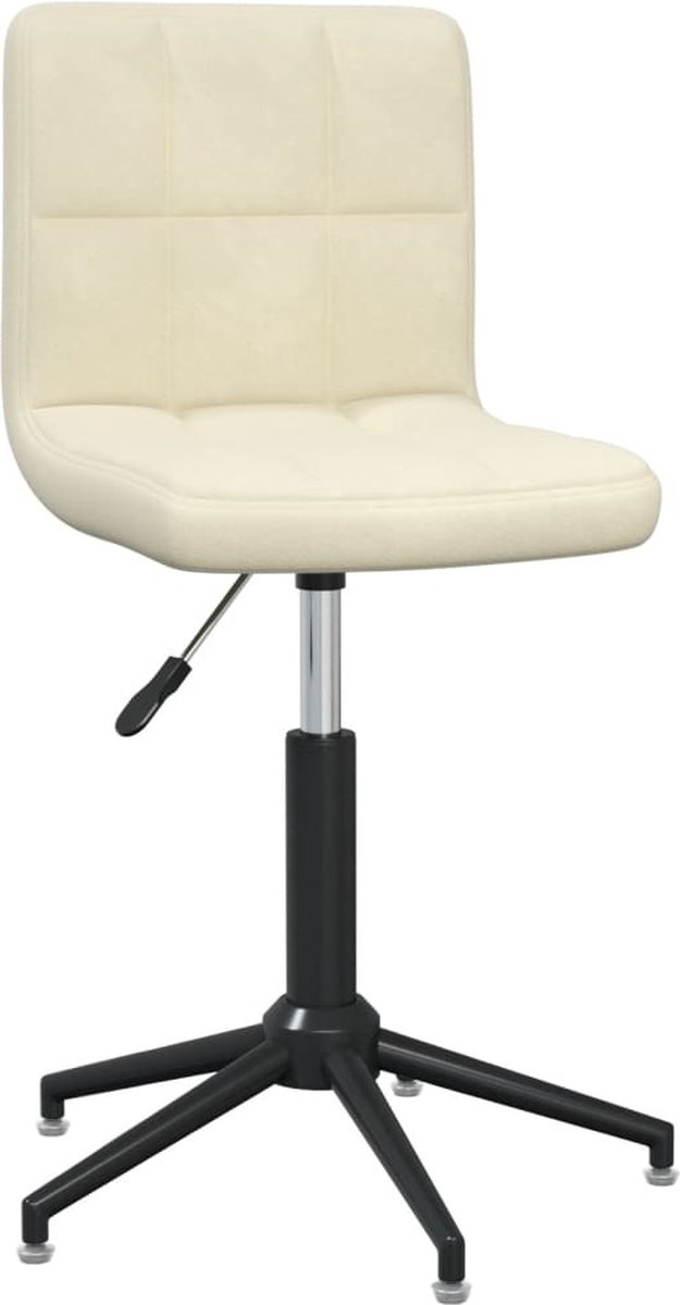 Vidaxl Eetkamerstoelen Draaibaar 2 St Fluweel Crèmekleurig