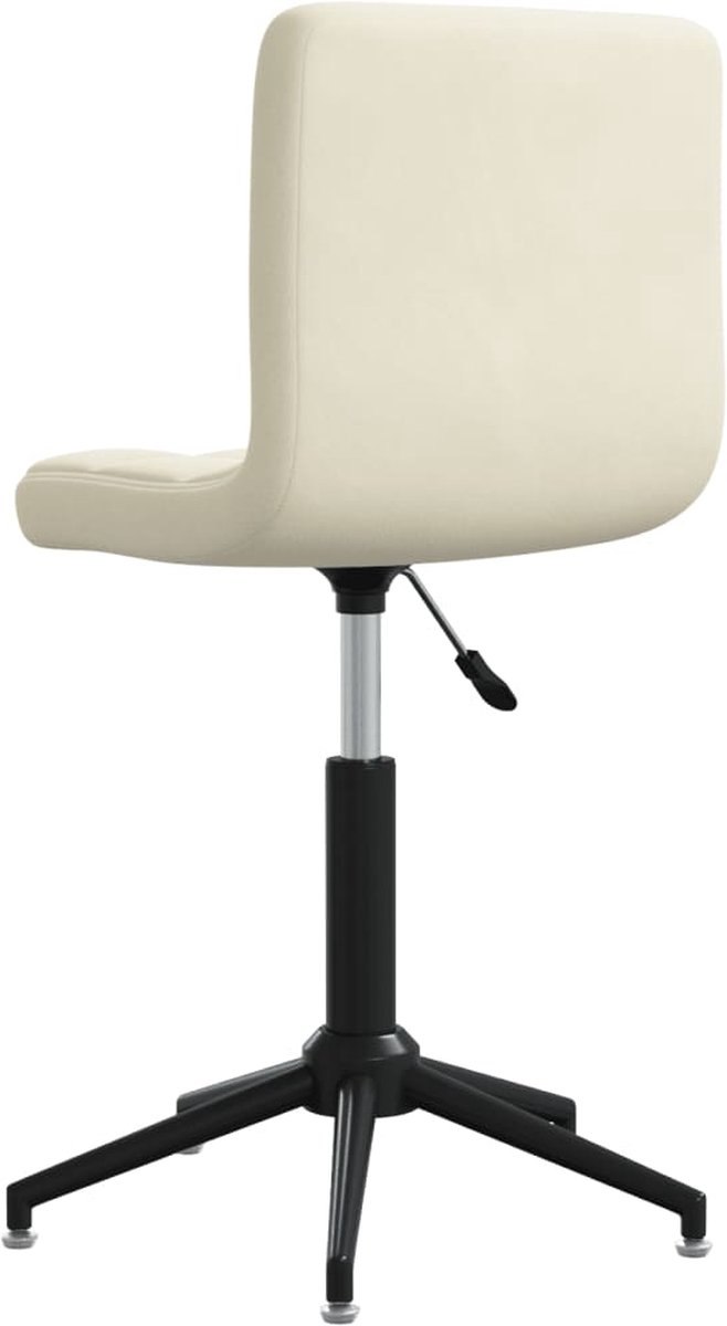 Vidaxl Eetkamerstoelen Draaibaar 2 St Fluweel Crèmekleurig