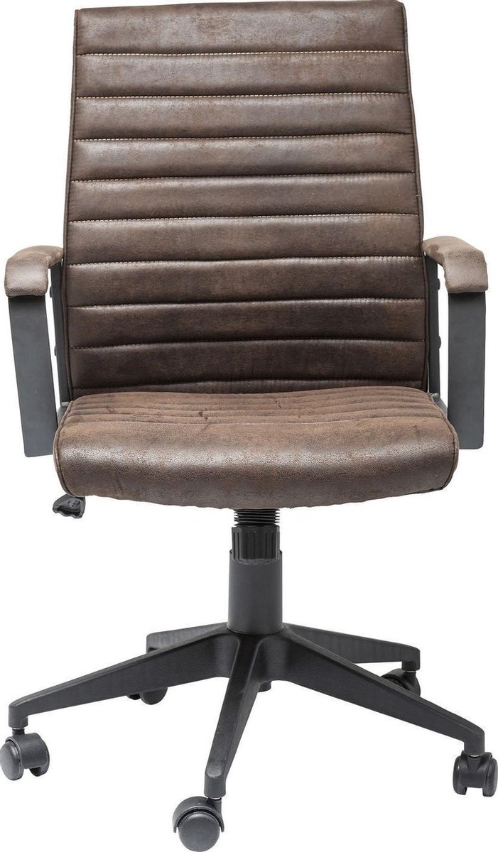 Kare Design Labora Low Bureaustoel - Lage Rugleuning - Vintage Kunstleer - Bruin