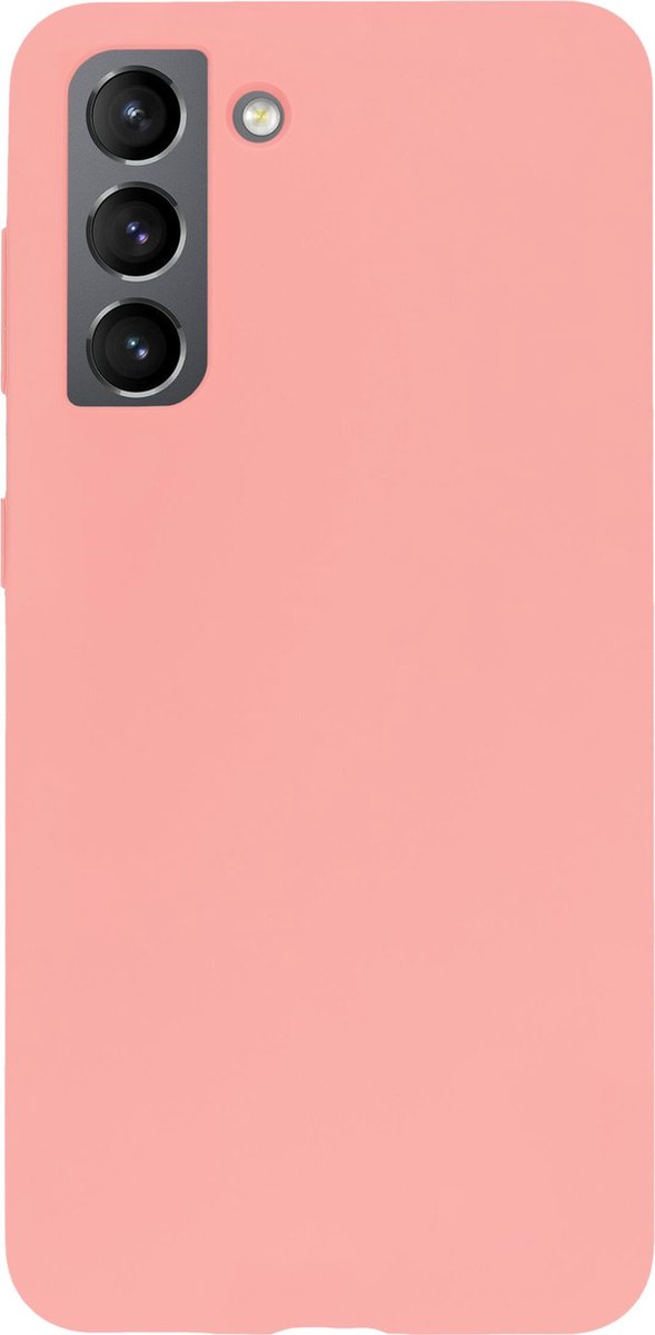 Bmax Liquid Silicone Case Hoesje Voor Samsung Galaxy S21 - Peach/perzik - Roze