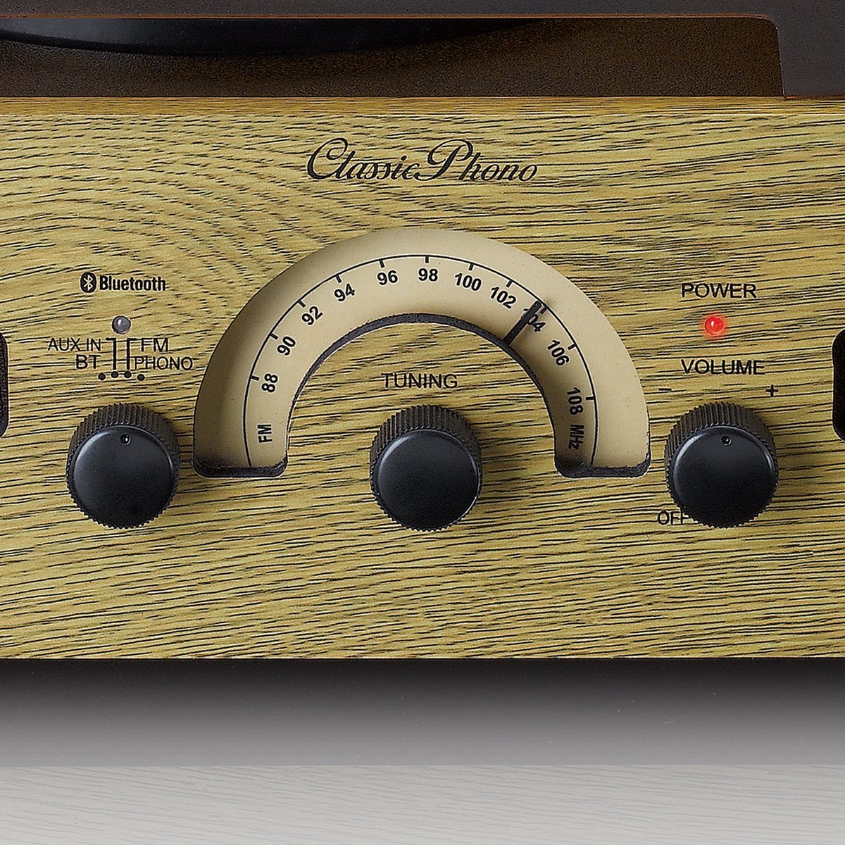 Classic Phono Tt-41ok - Retro Platenspeler Met Ingebouwde Luidsprekers - Eikenhout