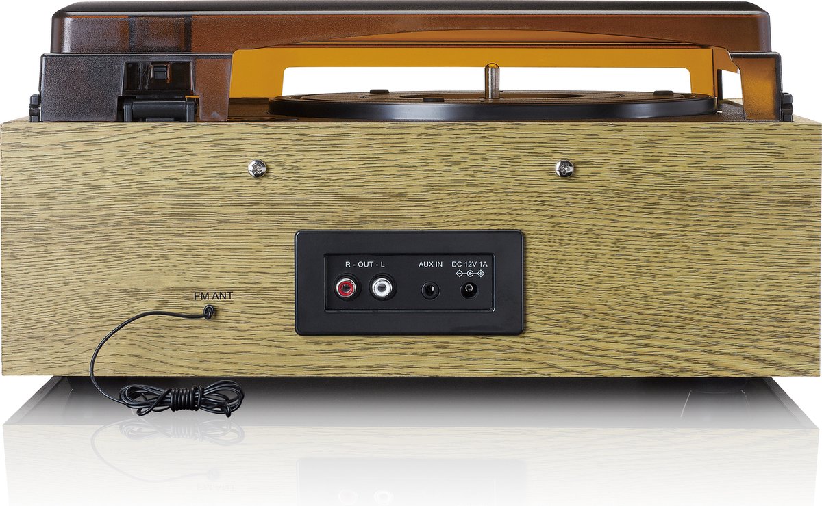 Classic Phono Tt-41ok - Retro Platenspeler Met Ingebouwde Luidsprekers - Eikenhout