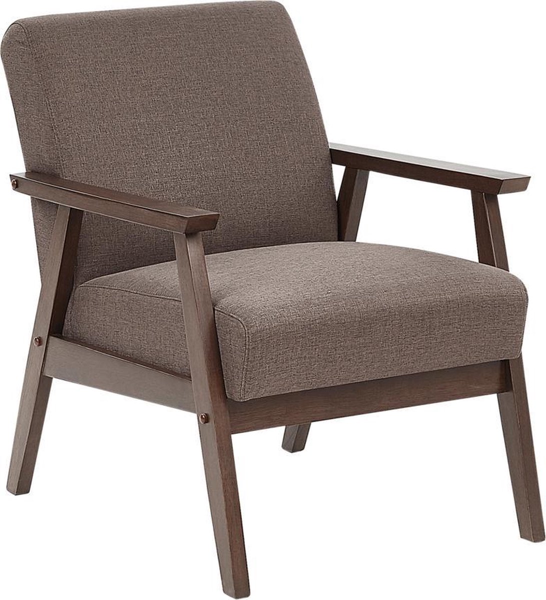 Beliani Asnes - Fauteuil--polyester - Bruin