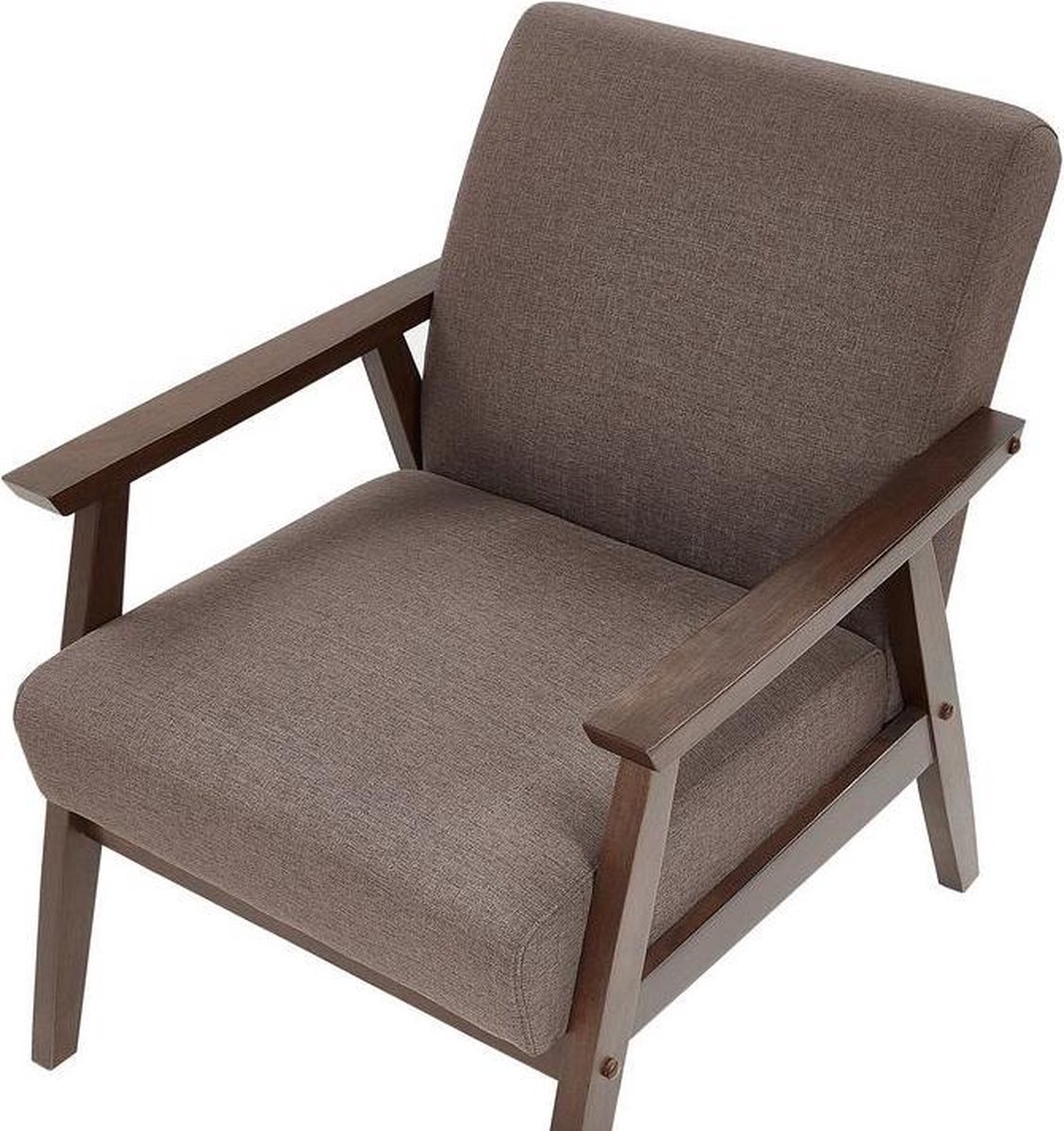 Beliani Asnes - Fauteuil--polyester - Bruin