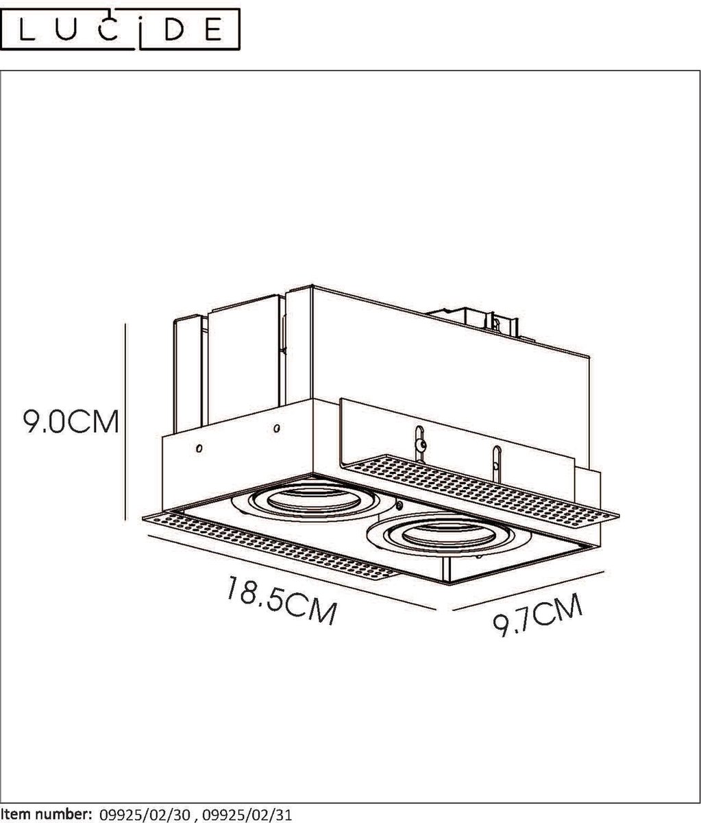 Lucide Trimless Inbouwspot - Wit