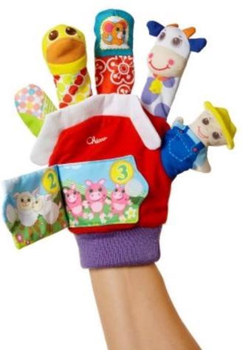 Chicco handpop boerderij junior katoen/pluche one size