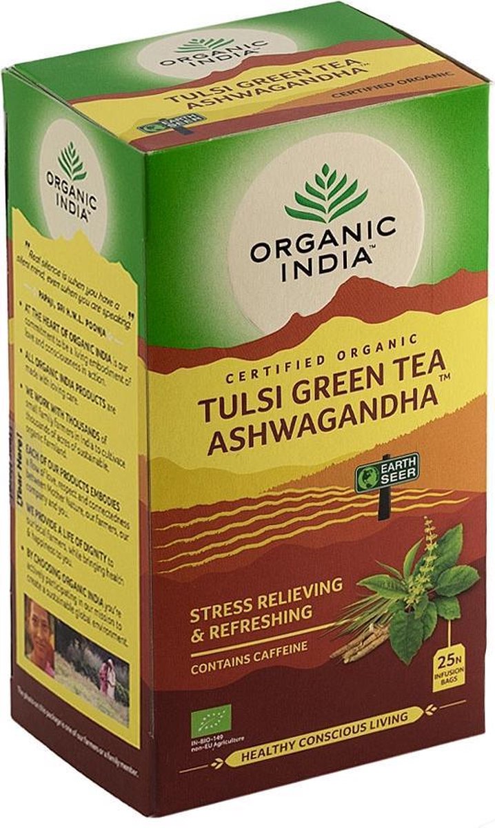 Organic India Tulsi green ashwagandha bio thee