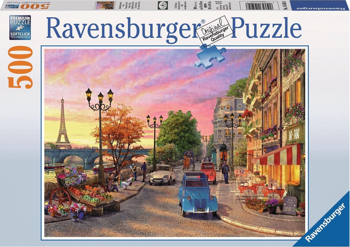 Ravensburger Puzzel Avondsfeer In Parijs - 500 Stukjes