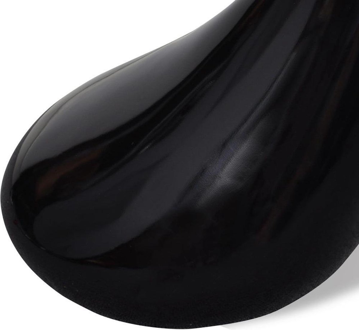 Vidaxl Salontafel Met Rond Glazen Tafelblad Hoogglans - Zwart