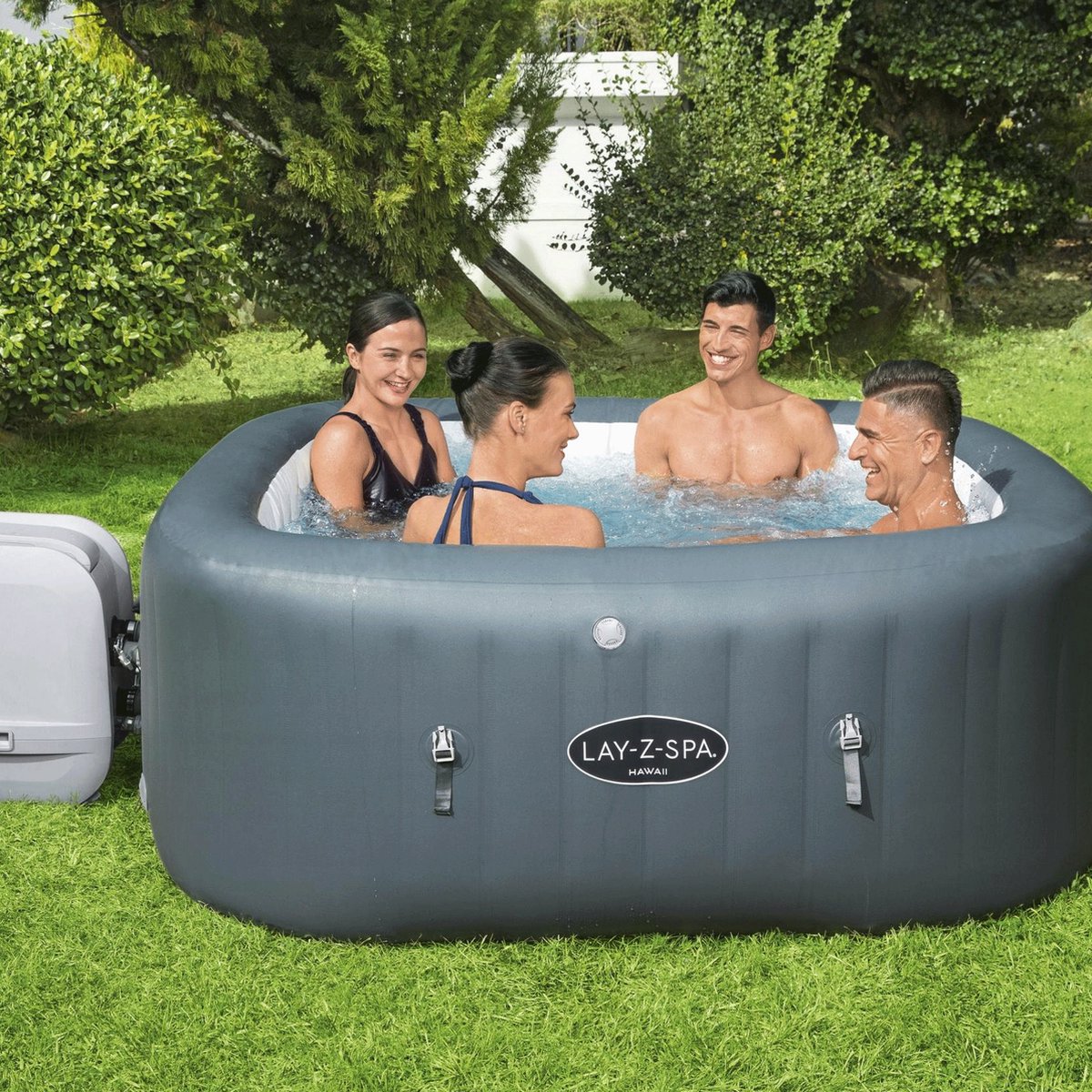 Bestway Lay-Z Spa Hawaii Hydrojet Pro - 180 x 180 x 71 cm - Grijs