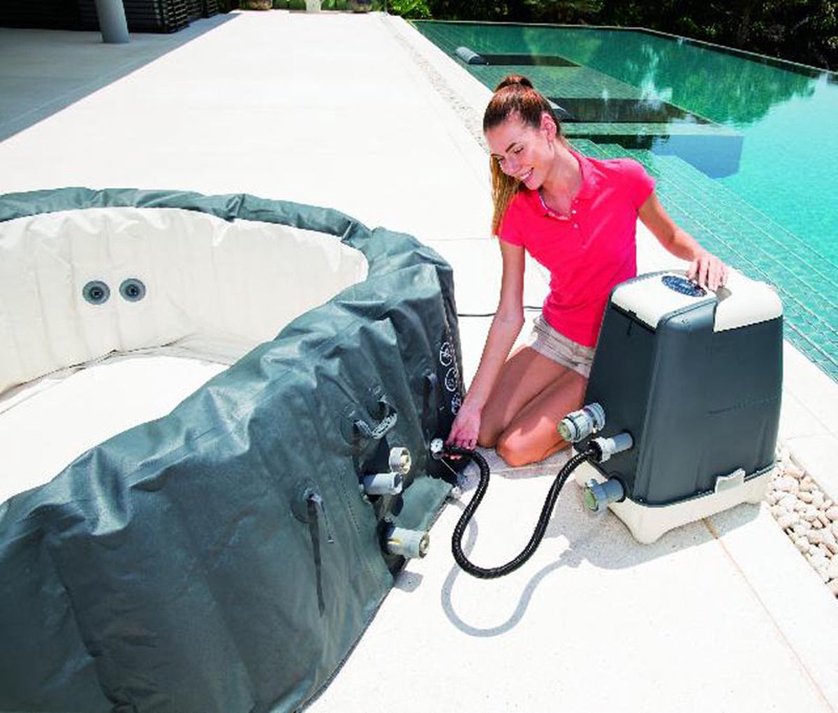 Bestway Lay-Z Spa Hawaii Hydrojet Pro - 180 x 180 x 71 cm - Grijs