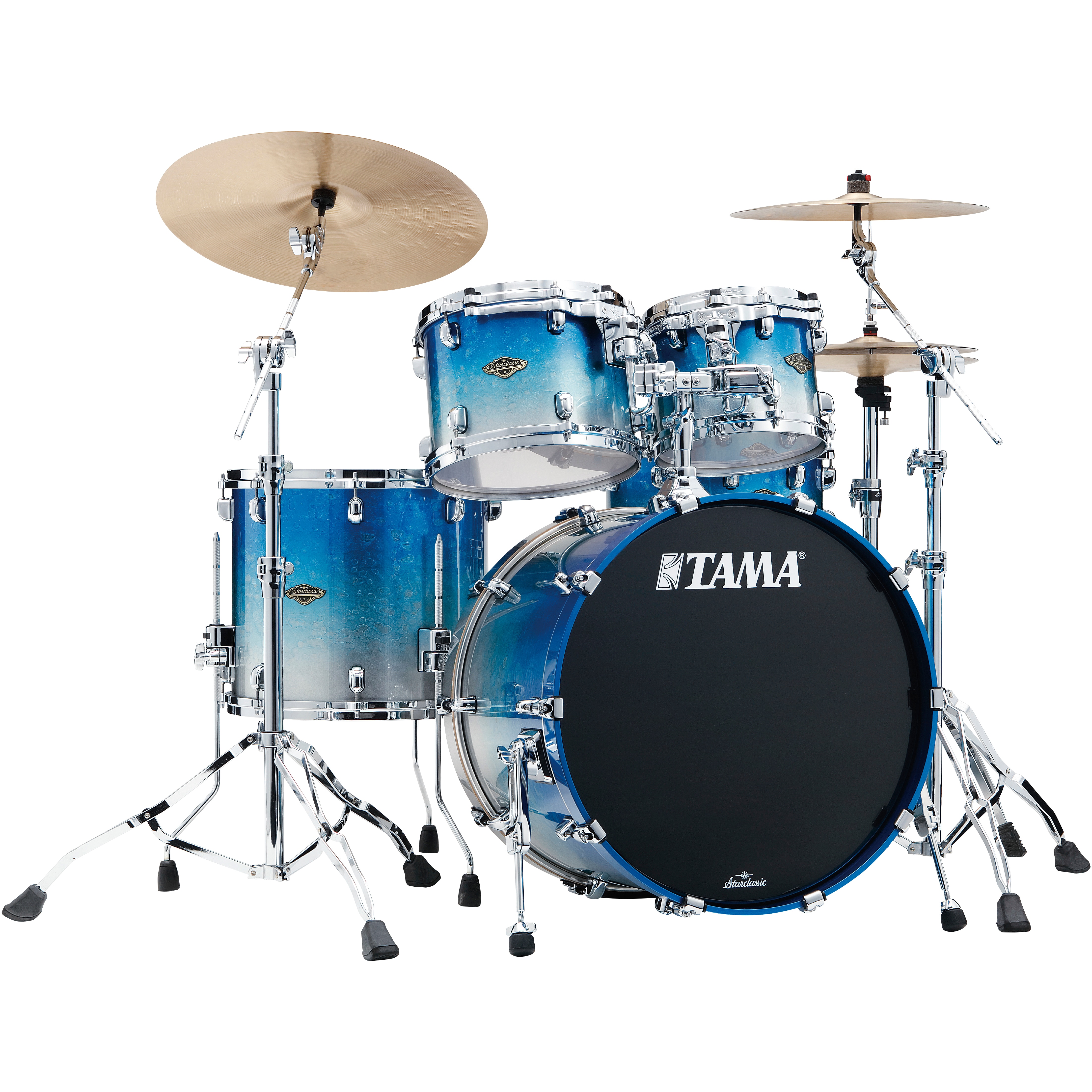 TAMA WBS42S-MBI Starclassic Walnut/Birch 4-delige ketelset Molten Blue Ice