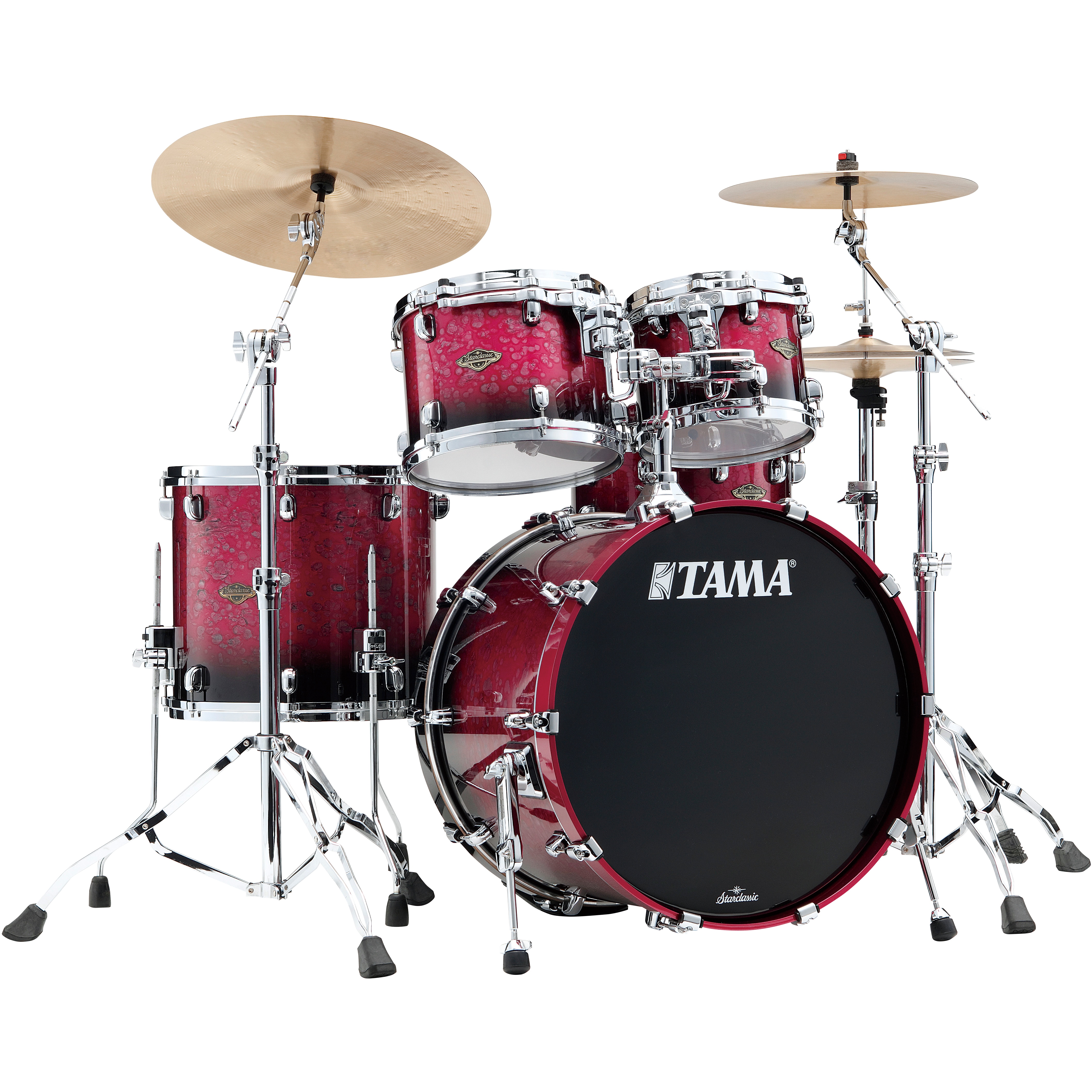 TAMA WBS42S-MDR Starclassic Walnut/Birch 4-delige ketelset Dark Raspberry