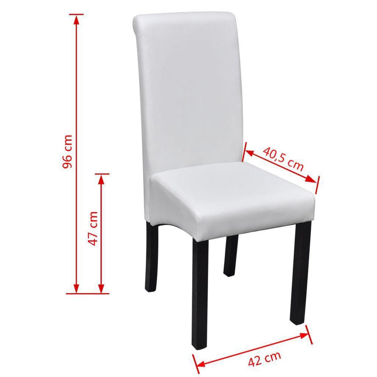 Vidaxl Eetkamerstoelen 6 St Kunstleer - Wit