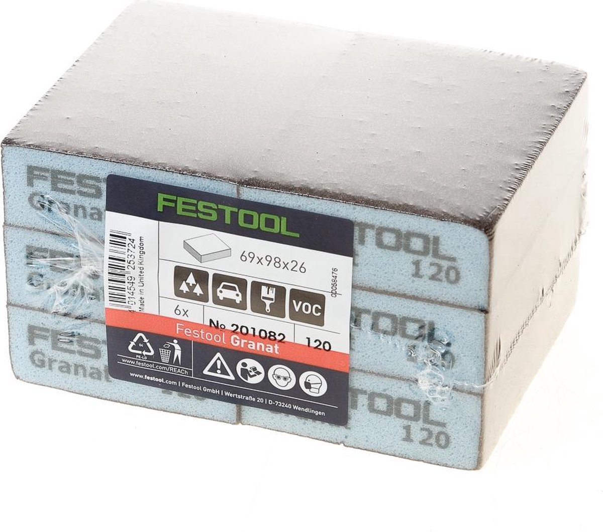 Festool Schuurblok Granat | 69x98x26 | 120 GR/6