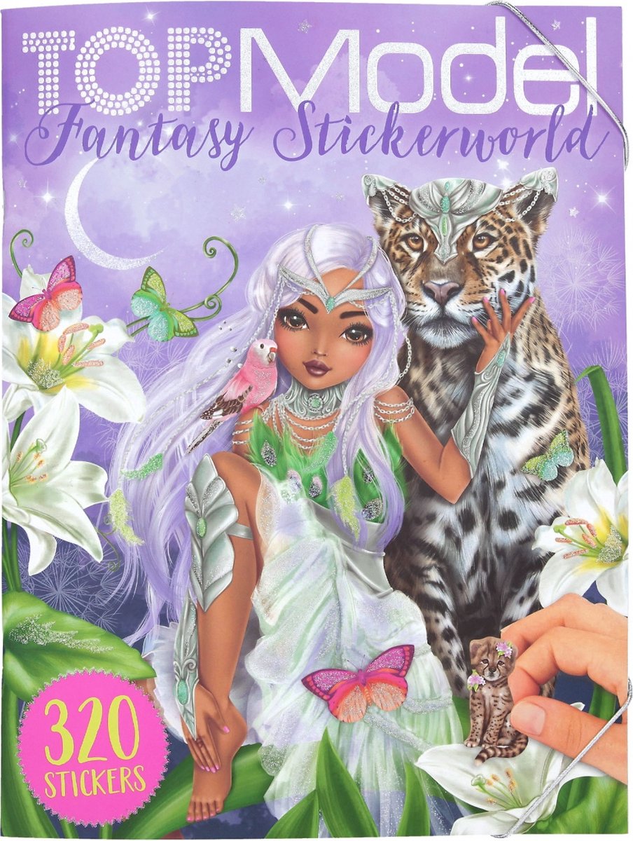 TOPModel stickerboek Stickerworld Fantasy meisjes 4 delig - Paars