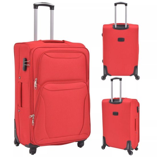 Vidaxl Trolleyset 3-delig - Rood