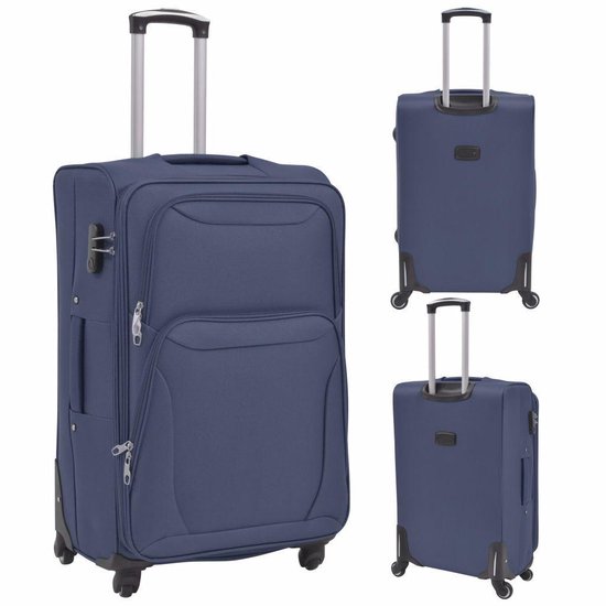 Vidaxl Trolleyset Marine 3-delig - Blauw