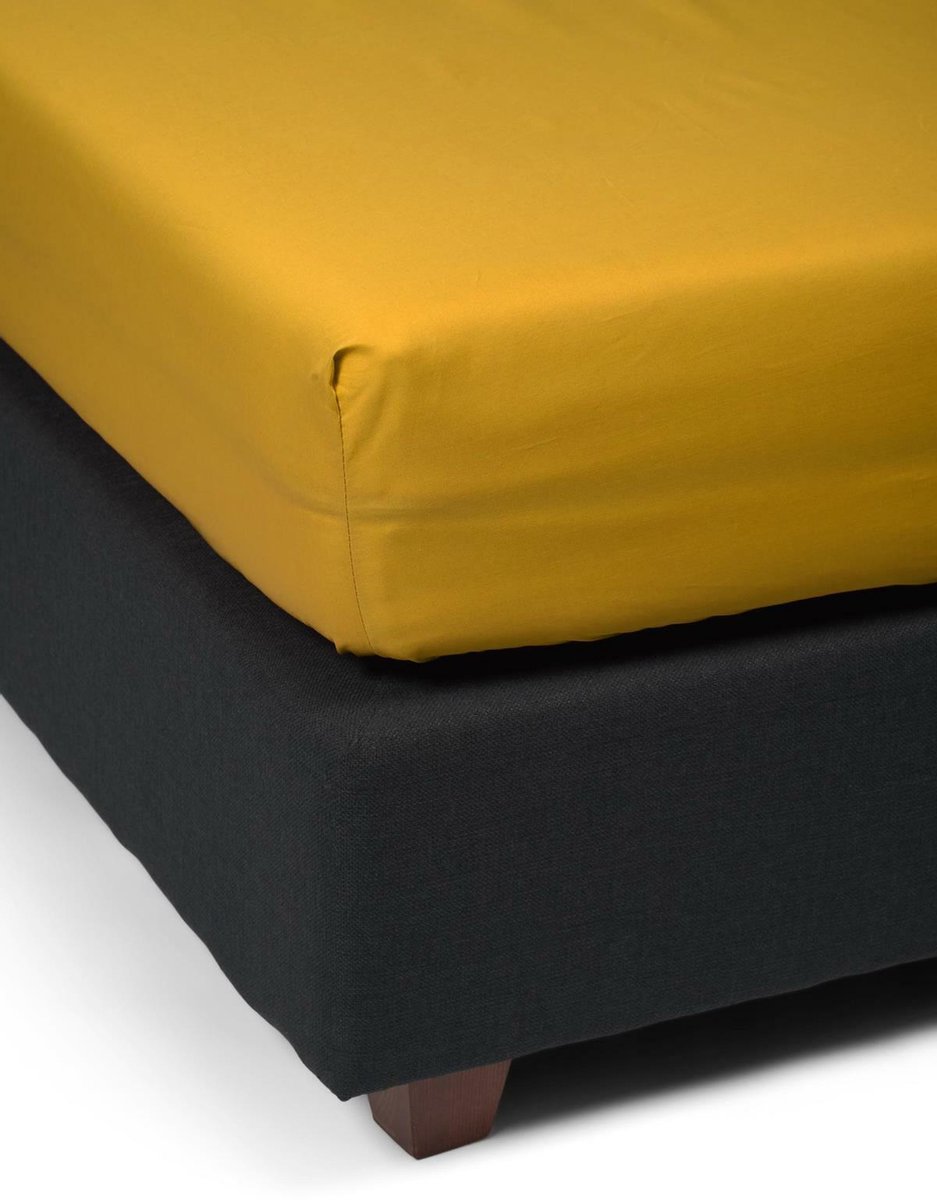 Essenza Premium Percale Mustard Hoeslaken - Geel