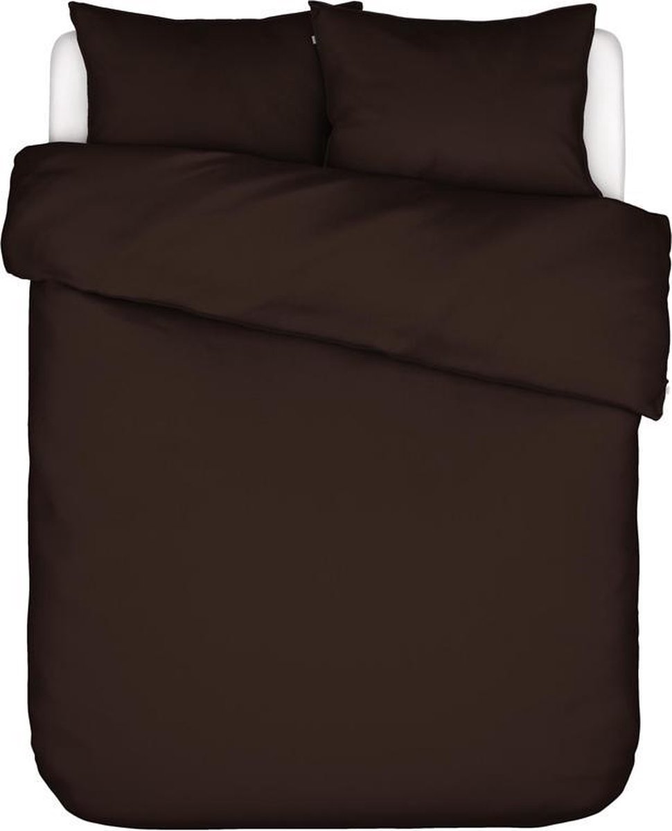 Essenza Minte Chocolate dekbedovertrek - Bruin