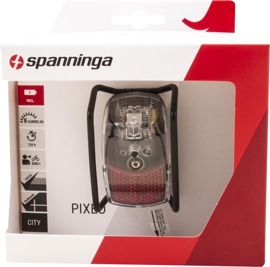 Spanninga Achterlicht Pixeo Xb Switch Batterijen Led - Rood