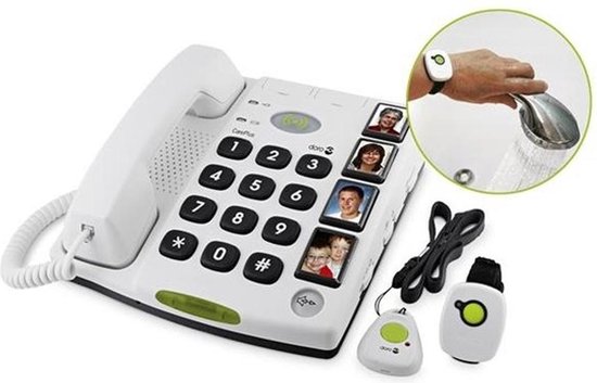 Doro Secure 347 Seniorentelefoon Met Sos Alarm Halszender En Polsband