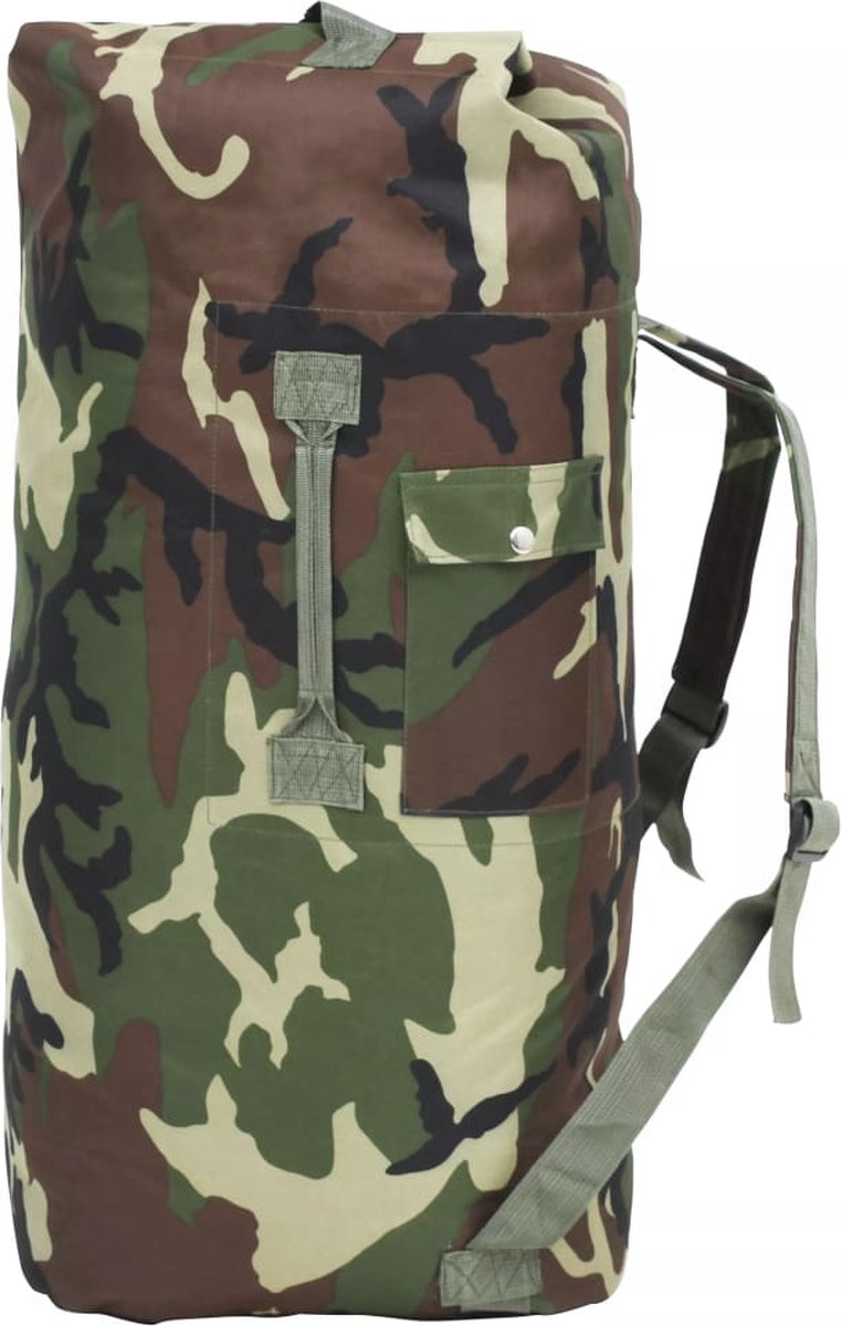 Vidaxl Sporttas Legerstijl 85 L Camouflage - Groen