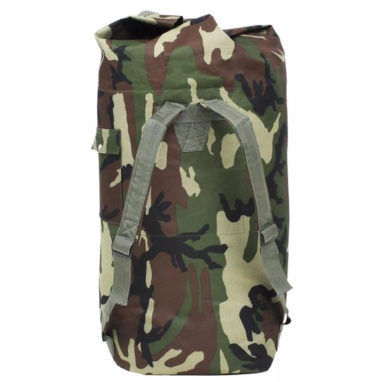 Vidaxl Sporttas Legerstijl 85 L Camouflage - Groen