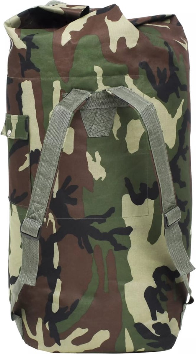 Vidaxl Sporttas Legerstijl 85 L Camouflage - Groen