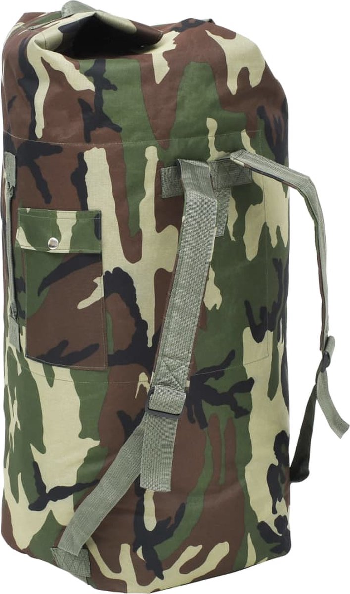 Vidaxl Sporttas Legerstijl 85 L Camouflage - Groen
