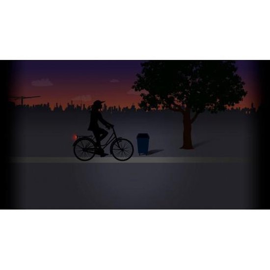 Spanninga Achterlicht Elips Xb Batterij Led 80 Mm - Rood