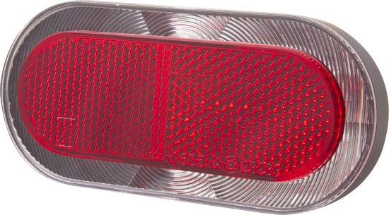 Spanninga Achterlicht Elips Xb Batterij Led 80 Mm - Rood