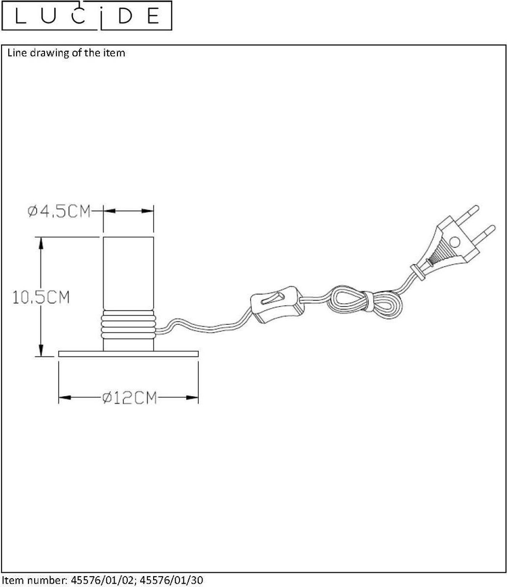 Lucide Marit Tafellamp E27 40w - Zwart