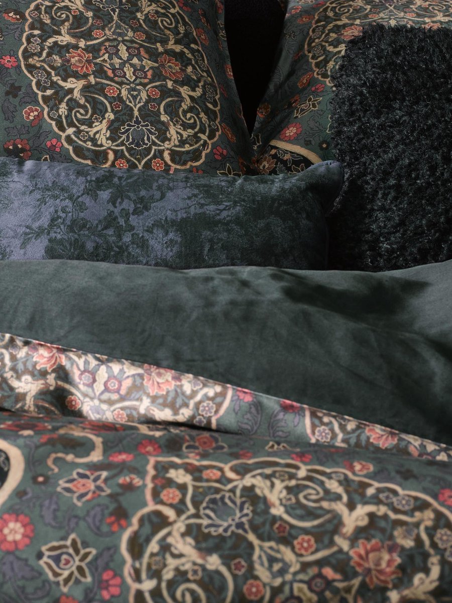 Essenza Giulia Laurel green dekbedovertrek - Groen