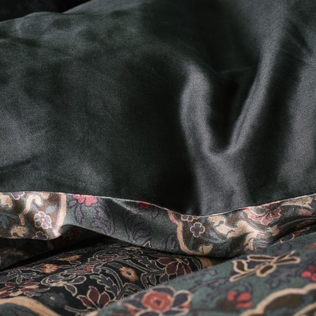 Essenza Giulia Laurel green dekbedovertrek - Groen