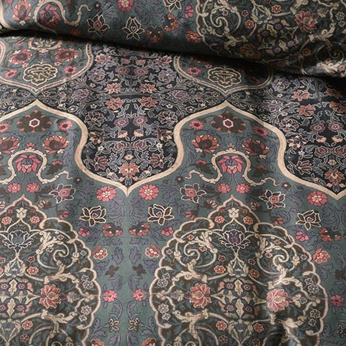 Essenza Giulia Laurel green dekbedovertrek - Groen