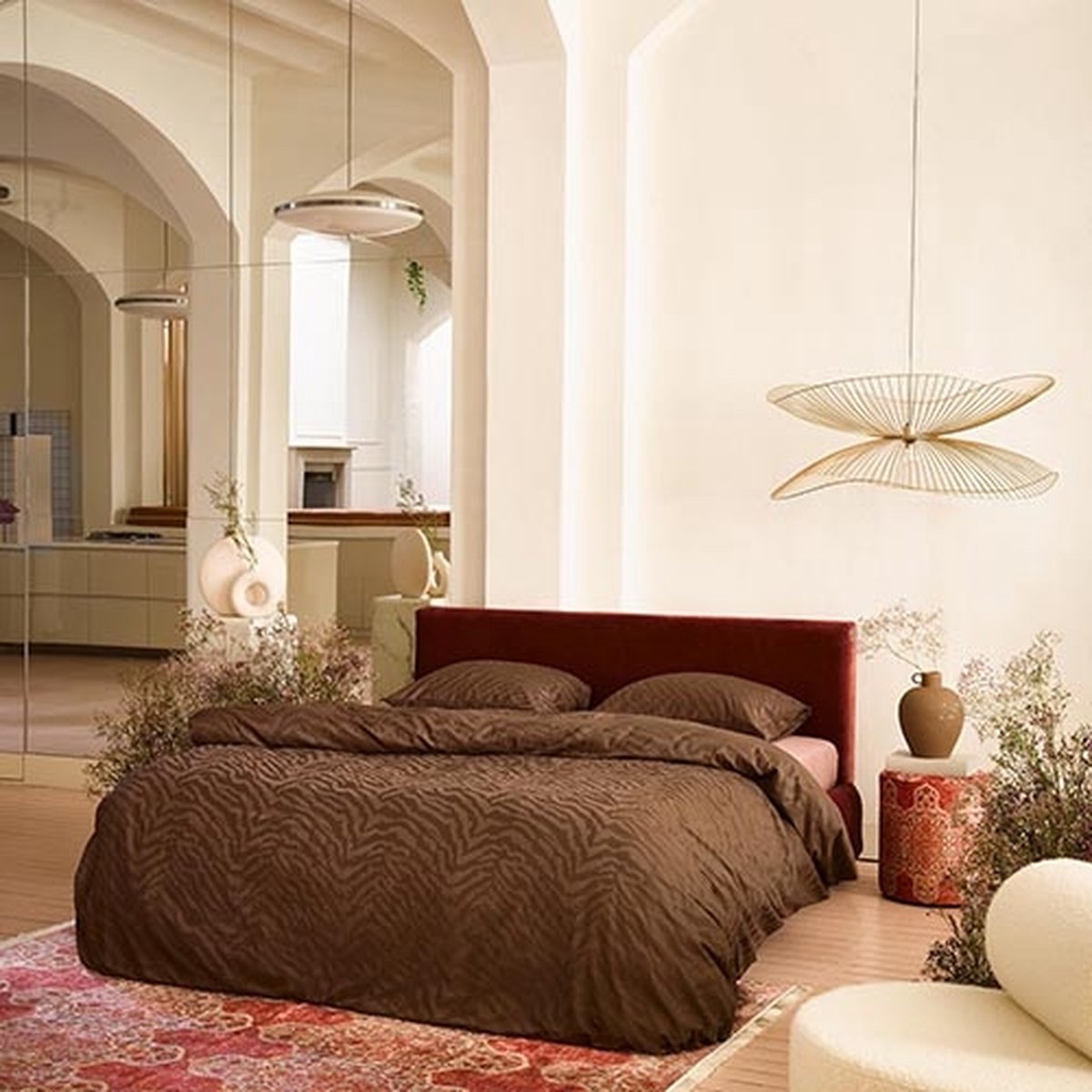 Essenza Belen dekbedovertrek chestnut - Bruin