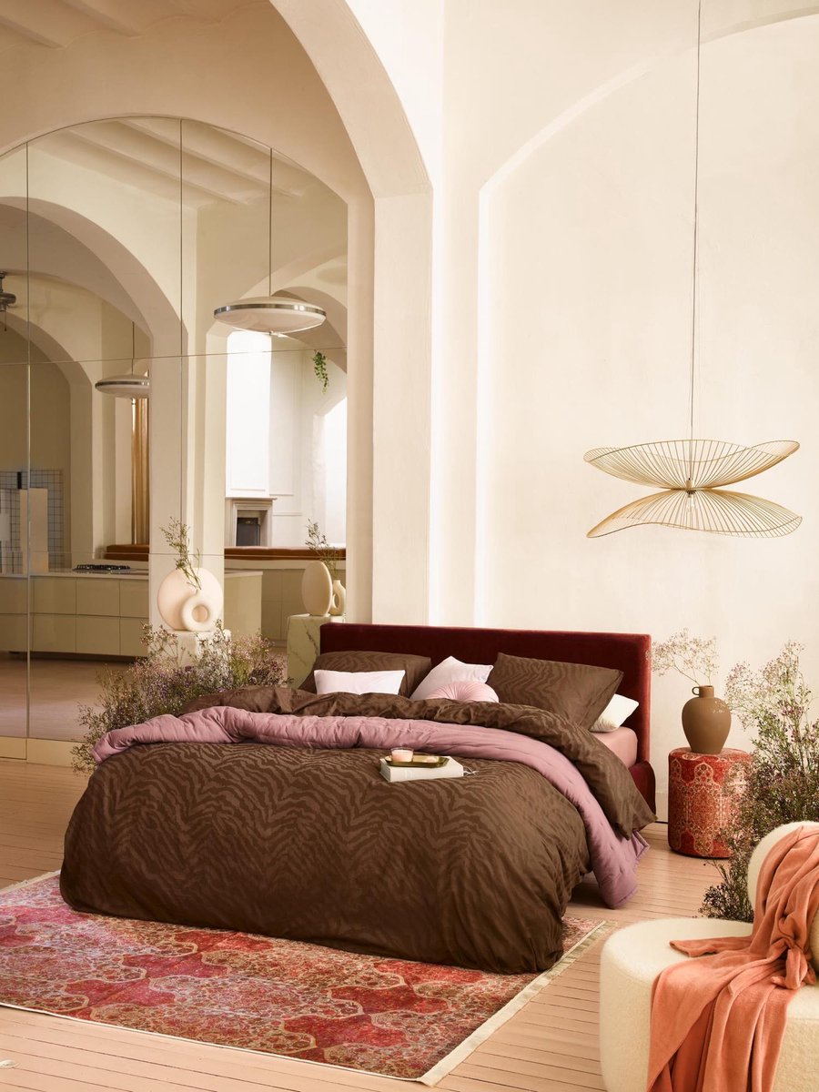 Essenza Belen dekbedovertrek chestnut - Bruin