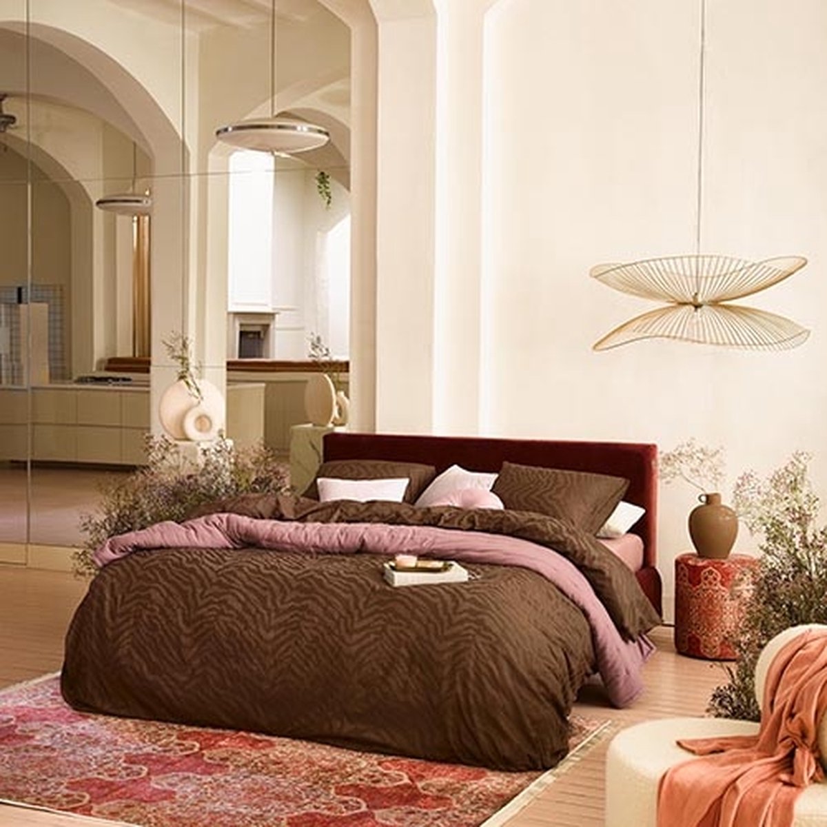 Essenza Belen dekbedovertrek chestnut - Bruin