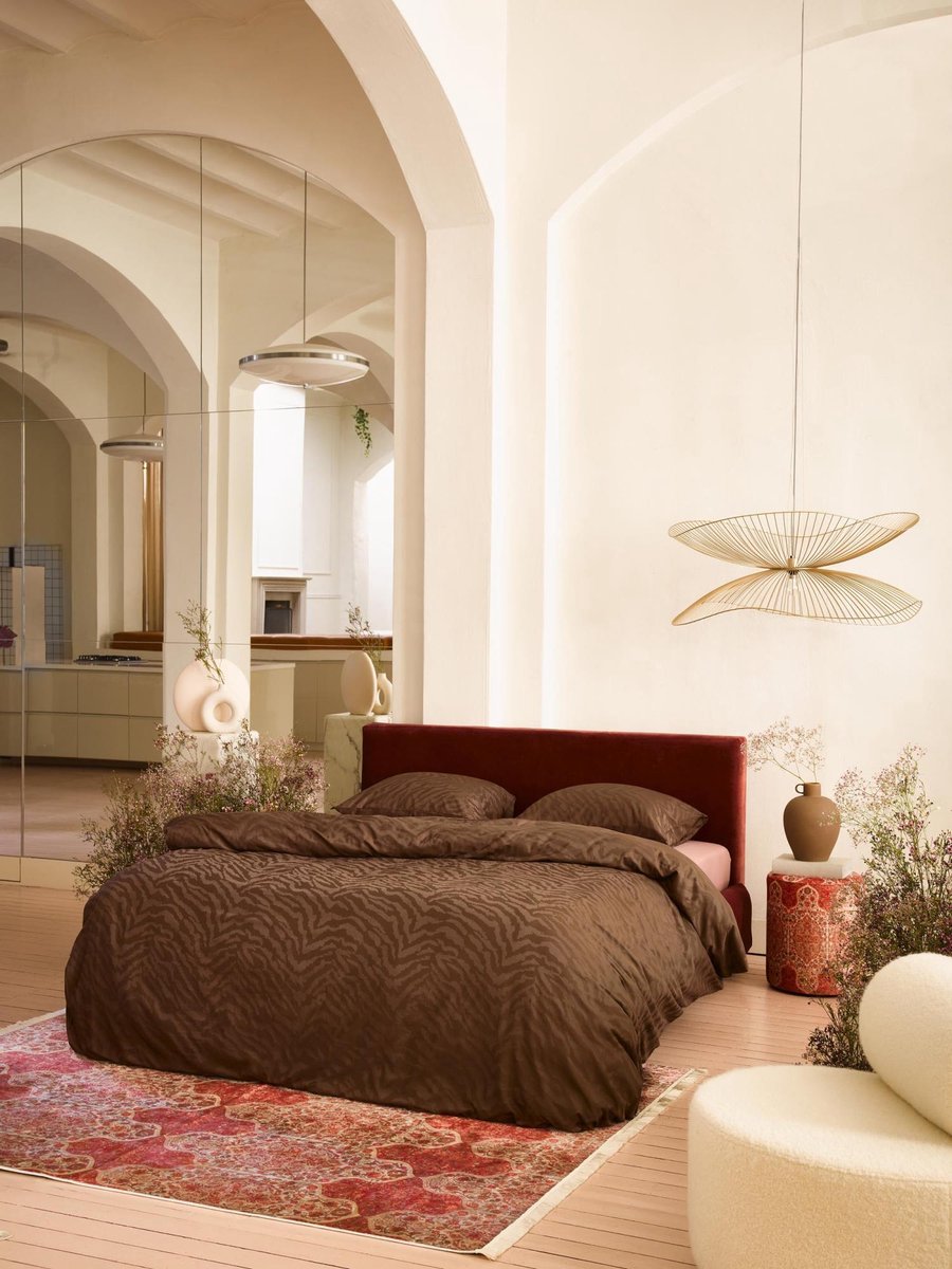 Essenza Belen dekbedovertrek chestnut - Bruin