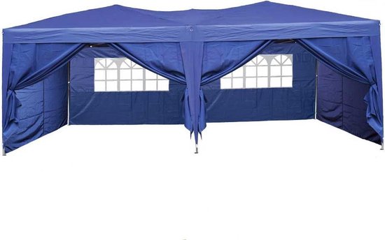 Garden Royal Partytent Easy Up 3x6m Opvouwbaar - Blauw