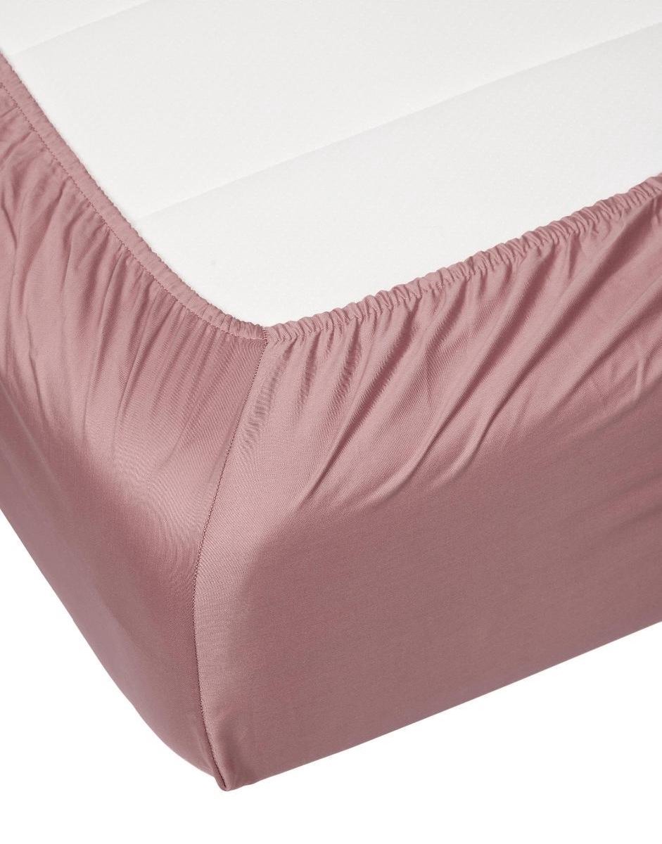 Essenza Satin hoeslaken Woodrose - Roze