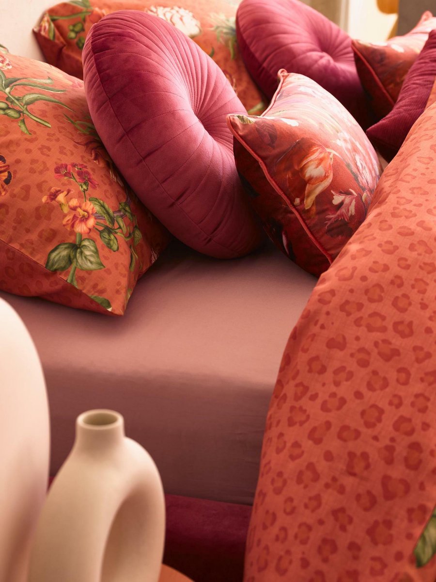 Essenza Satin hoeslaken Woodrose - Roze