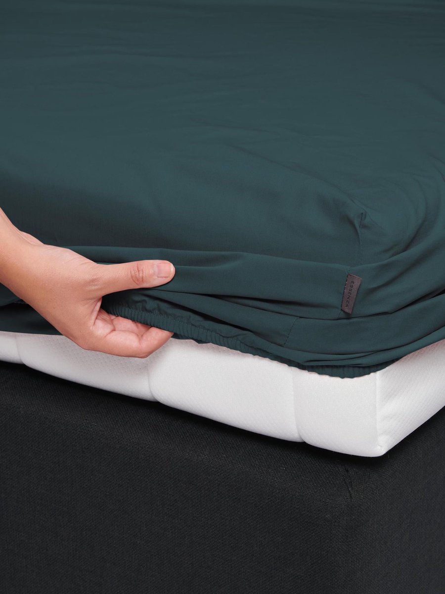 Essenza Premium Percale hoeslaken Pine green - Groen