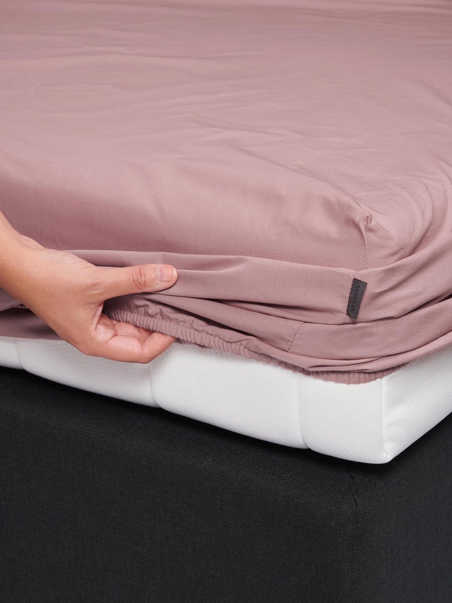 Essenza Premium Percale hoeslaken Woodrose - Roze