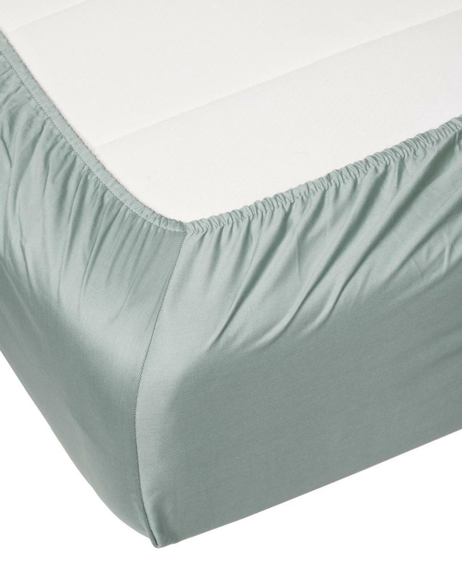 Essenza Satin Hoeslaken Dusty green - Groen