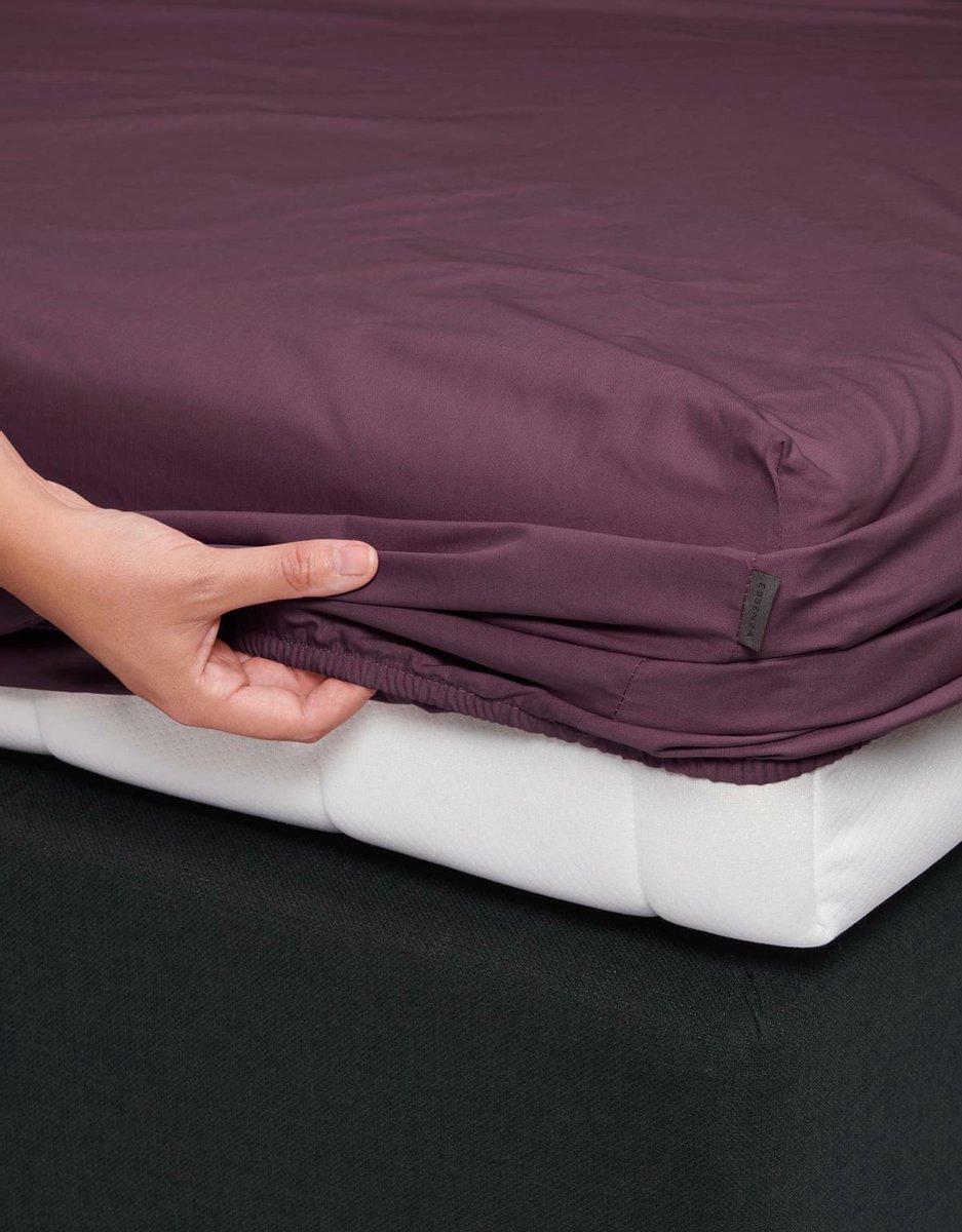 Essenza Premium Percale Hoeslaken Masala - Rood